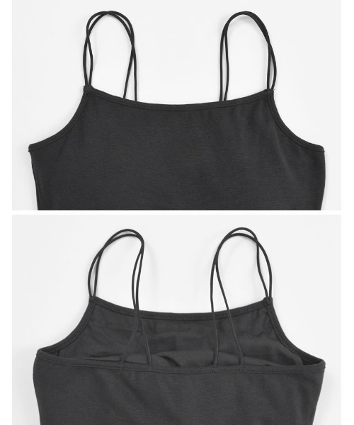 Re:EDIT（リエディ）の「ダブルストラップフライスカップ付きキャミソール（その他アンダーウェア/インナー・レディース・ブラック/ホワイト系その他・MEDIUM/LARGE/SMALL）」の12枚目の写真