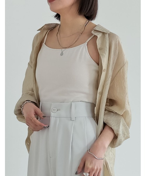 Re:EDIT（リエディ）の「ダブルストラップフライスカップ付きキャミソール（その他アンダーウェア/インナー・レディース・ブラック/ホワイト系その他・MEDIUM/LARGE/SMALL）」の11枚目の写真