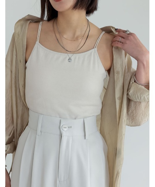 Re:EDIT（リエディ）の「ダブルストラップフライスカップ付きキャミソール（その他アンダーウェア/インナー・レディース・ブラック/ホワイト系その他・MEDIUM/LARGE/SMALL）」の21枚目の写真