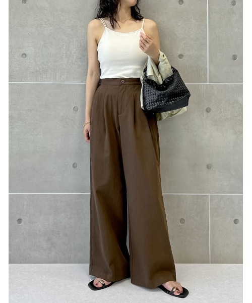 Re:EDIT（リエディ）の「ダブルストラップフライスカップ付きキャミソール（その他アンダーウェア/インナー・レディース・ブラック/ホワイト系その他・MEDIUM/LARGE/SMALL）」の22枚目の写真