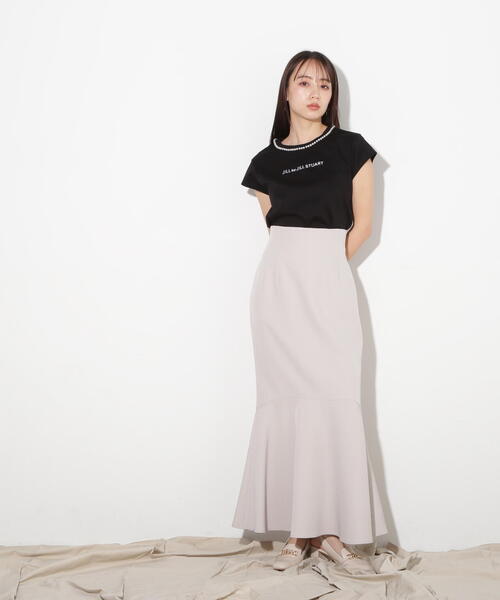 JILL by JILL STUART(ジルバイジルスチュアート)の「◇パールツキロゴTシャツ(Tシャツ/カットソー・レディース・ホワイト/ブラック・FREE)」の6枚目の写真