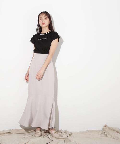 JILL by JILL STUART(ジルバイジルスチュアート)の「◇パールツキロゴTシャツ(Tシャツ/カットソー・レディース・ホワイト/ブラック・FREE)」の7枚目の写真