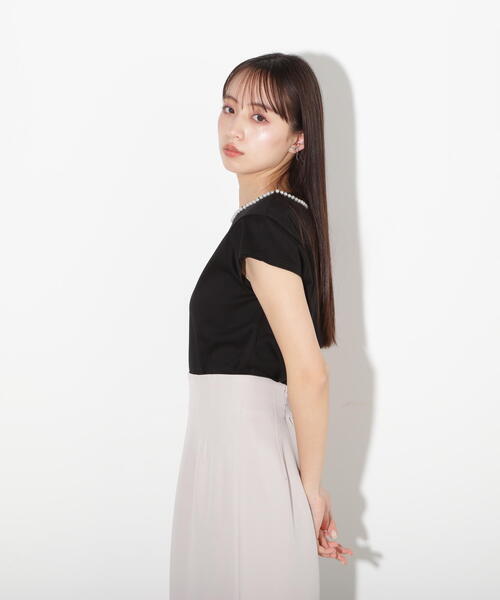 JILL by JILL STUART(ジルバイジルスチュアート)の「◇パールツキロゴTシャツ(Tシャツ/カットソー・レディース・ホワイト/ブラック・FREE)」の9枚目の写真