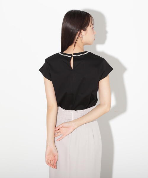 JILL by JILL STUART(ジルバイジルスチュアート)の「◇パールツキロゴTシャツ(Tシャツ/カットソー・レディース・ホワイト/ブラック・FREE)」の10枚目の写真