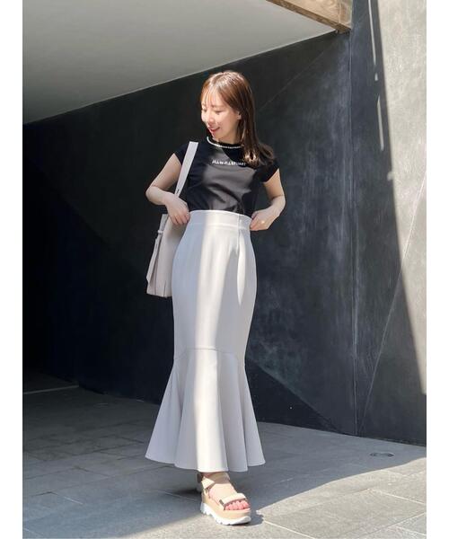 JILL by JILL STUART(ジルバイジルスチュアート)の「◇パールツキロゴTシャツ(Tシャツ/カットソー・レディース・ホワイト/ブラック・FREE)」の11枚目の写真