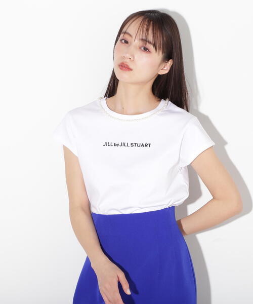 JILL by JILL STUART(ジルバイジルスチュアート)の「◇パールツキロゴTシャツ(Tシャツ/カットソー・レディース・ホワイト/ブラック・FREE)」の15枚目の写真