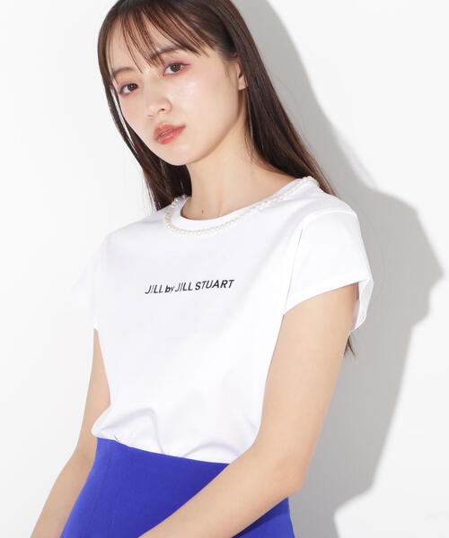 JILL by JILL STUART(ジルバイジルスチュアート)の「◇パールツキロゴTシャツ(Tシャツ/カットソー・レディース・ホワイト/ブラック・FREE)」の16枚目の写真