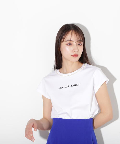 JILL by JILL STUART(ジルバイジルスチュアート)の「◇パールツキロゴTシャツ(Tシャツ/カットソー・レディース・ホワイト/ブラック・FREE)」の20枚目の写真