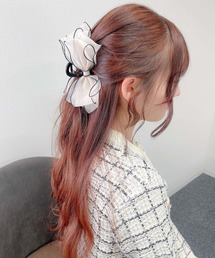 Rmine（アールマイン）の「ボリュームシアーリボンバンスクリップ（バレッタ/ヘアクリップ）」