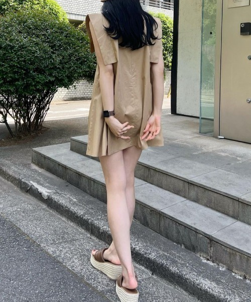 ACYM Cutting fit mini ワンピース STYLEMIXER | ニットフレアミニワンピース (ワンピース(ミニ