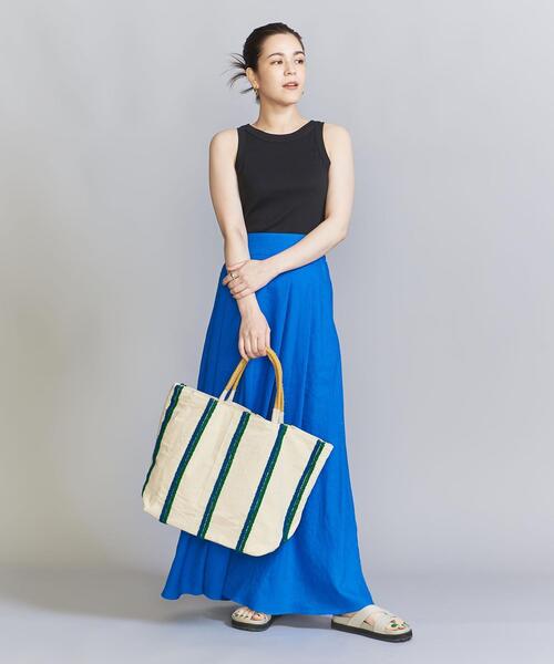 beej（ビージ）の「【別注】＜beej＞ストライプ刺繍 トートバッグ（トートバッグ・レディース・ベージュ/オフホワイト・FREE）」の8枚目の写真