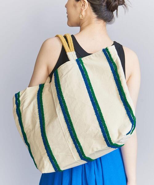 beej（ビージ）の「【別注】＜beej＞ストライプ刺繍 トートバッグ（トートバッグ・レディース・ベージュ/オフホワイト・FREE）」の10枚目の写真
