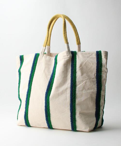 beej（ビージ）の「【別注】＜beej＞ストライプ刺繍 トート