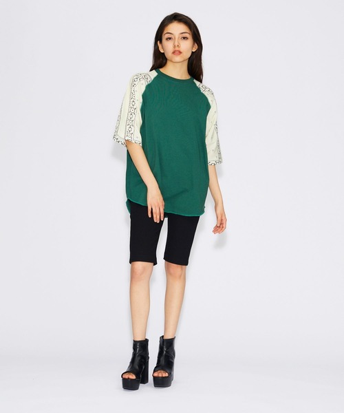 FOREVER 21（フォーエバー トゥエンティーワン）の「カットハーフレギンス（その他パンツ・レディース・ブルー系その他2/オフホワイト/ブラック・SMALL/MEDIUM）」の8枚目の写真