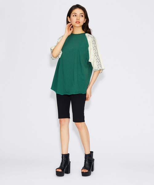 FOREVER 21（フォーエバー トゥエンティーワン）の「カットハーフレギンス（その他パンツ・レディース・ブルー系その他2/オフホワイト/ブラック・SMALL/MEDIUM）」の10枚目の写真