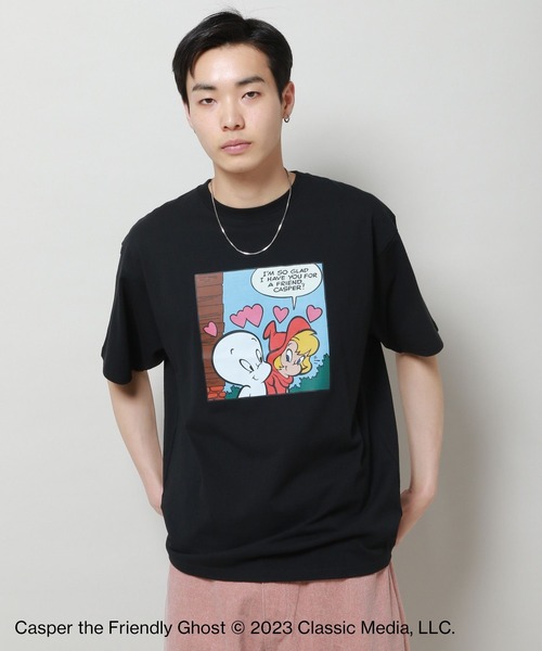 ALAND（エーランド）の「【UNISEX】ALAND×Casper（キャスパー）／コラボTEE4 2194858（Tシャツ/カットソー・レディース・ピンク/ブラック/ホワイト・MEDIUM/LARGE）」の5枚目の写真