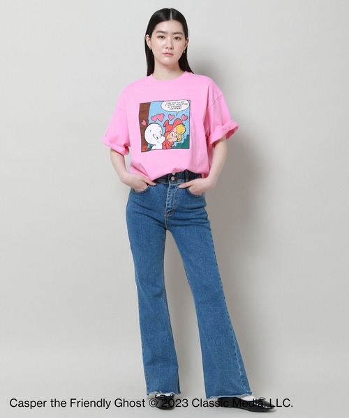 ALAND（エーランド）の「【UNISEX】ALAND×Casper（キャスパー）／コラボTEE4 2194858（Tシャツ/カットソー・レディース・ピンク/ブラック/ホワイト・MEDIUM/LARGE）」の10枚目の写真