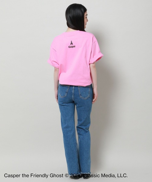 ALAND（エーランド）の「【UNISEX】ALAND×Casper（キャスパー）／コラボTEE4 2194858（Tシャツ/カットソー・レディース・ピンク/ブラック/ホワイト・MEDIUM/LARGE）」の7枚目の写真