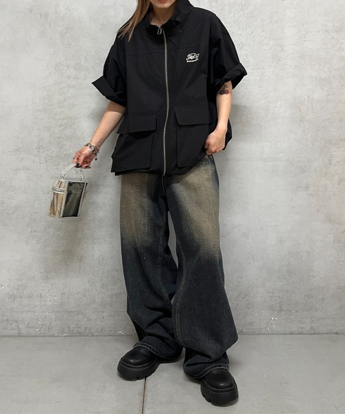 WHO'S WHO gallery（フーズフーギャラリー）の「COOPER FACTスタンドカラージップシャツ（シャツ/ブラウス・レディース・ホワイト/ネイビー/ブラック・FREE）」の17枚目の写真