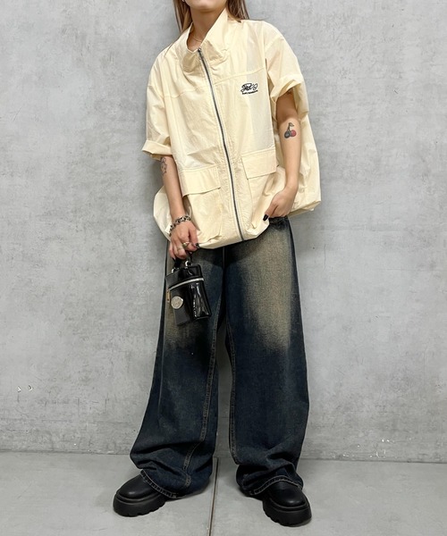 WHO'S WHO gallery（フーズフーギャラリー）の「COOPER FACTスタンドカラージップシャツ（シャツ/ブラウス・レディース・ホワイト/ネイビー/ブラック・FREE）」の13枚目の写真