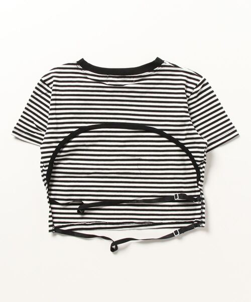LYEON(リヨン)の「バックオープンボーダーTシャツ(Tシャツ/カットソー・レディース・ホワイト・FREE)」の11枚目の写真