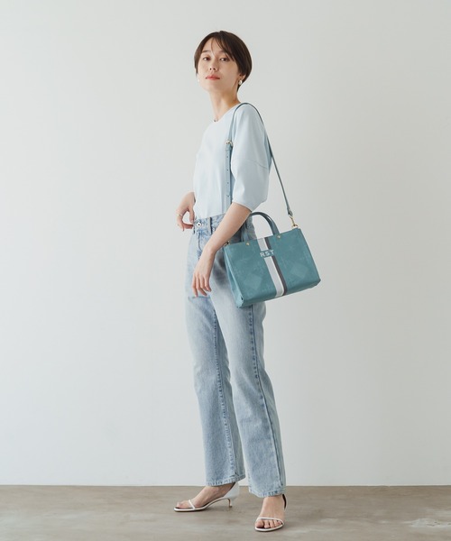 russet（ラシット）の「RST SHOPPER(CE-1100)（トートバッグ・レディース・ネイビー/グレー/サックスブルー/ピンク/アイボリー/バイオレット/ローズ・FREE）」の4枚目の写真