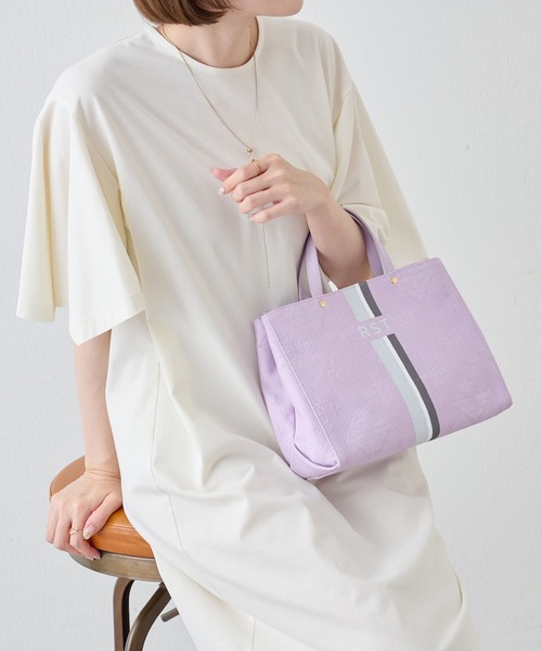 russet（ラシット）の「RST SHOPPER(CE-1100)（トートバッグ・レディース・ネイビー/グレー/サックスブルー/ピンク/アイボリー/バイオレット/ローズ・FREE）」の19枚目の写真