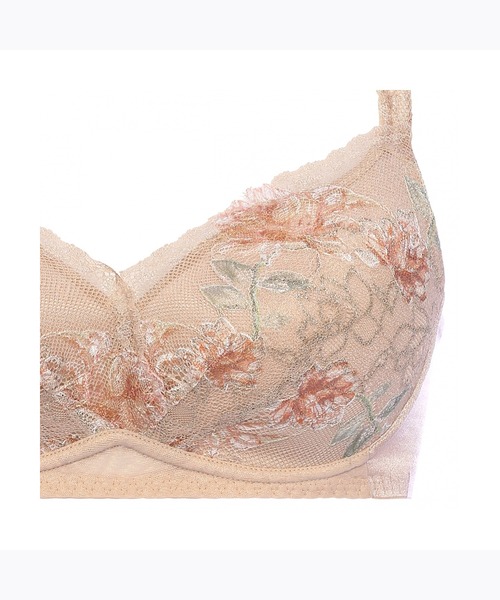 Triumph（トリンプ）の「恋するブラ583 ノンワイヤーブラジャー【D,Eカップ】TR583 P（ブラジャー・レディース・ホワイト/ベージュ・D80/D75/D70/E75/E70/D65）」の4枚目の写真