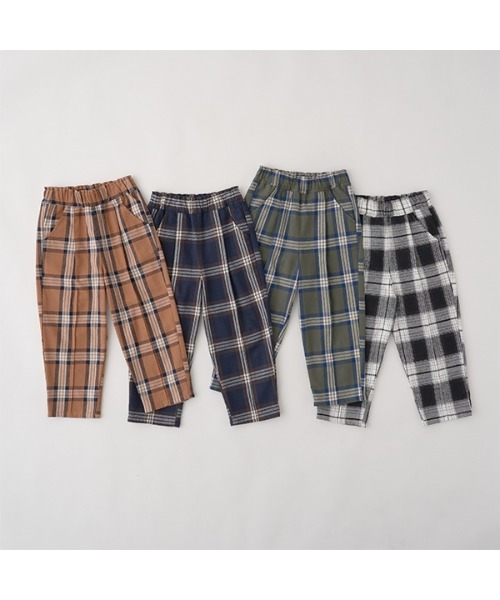 b・ROOM(ビールーム)の「フロントピンタックチェックパンツ(その他パンツ・キッズ・キャメル/モスグリーン/ネイビー/オフホワイト・140cm/110cm/100cm/150cm/120cm/130cm)」の5枚目の写真