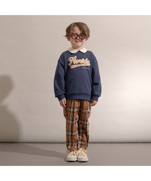 b・ROOM(ビールーム)の「フロントピンタックチェックパンツ(その他パンツ・キッズ・キャメル/モスグリーン/ネイビー/オフホワイト・140cm/110cm/100cm/150cm/120cm/130cm)」の14枚目の写真