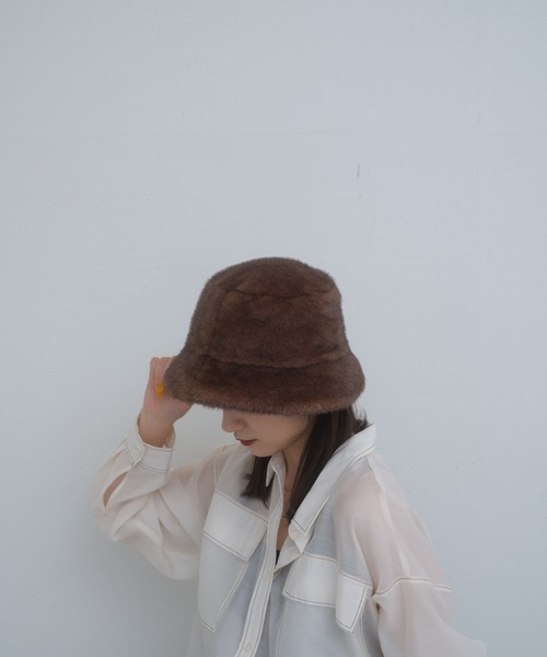 Lui's（ルイス）の「フェイクミンクハット（ハット・レディース・ライトベージュ/ブラウン/ブラック・FREE）」の9枚目の写真