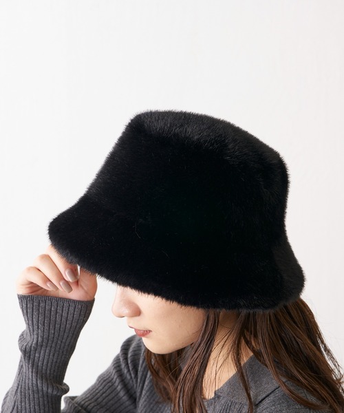 Lui's（ルイス）の「フェイクミンクハット（ハット・レディース・ライトベージュ/ブラウン/ブラック・FREE）」の13枚目の写真