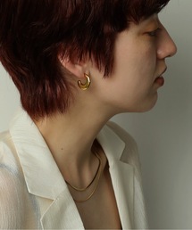 【ORLEAN】ニュアンスフラットフープピアス