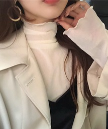 Lilamusant（リラミュゾン）の「【Lilamusant(リラミュゾン)】メローハイネックシアートップス（Tシャツ/カットソー）」