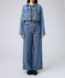 GANNI ガニープリントデニムパンツ ガニー GANNI プリントデニムパンツ レディース 25