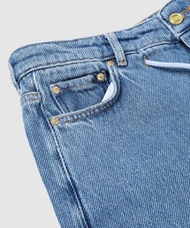 GANNI ドローストリング　ストレートジーンズ ブラックデニム　デニム GANNI（ガニー）の「Heavy Denim Wide Drawstring Jeans（デニム