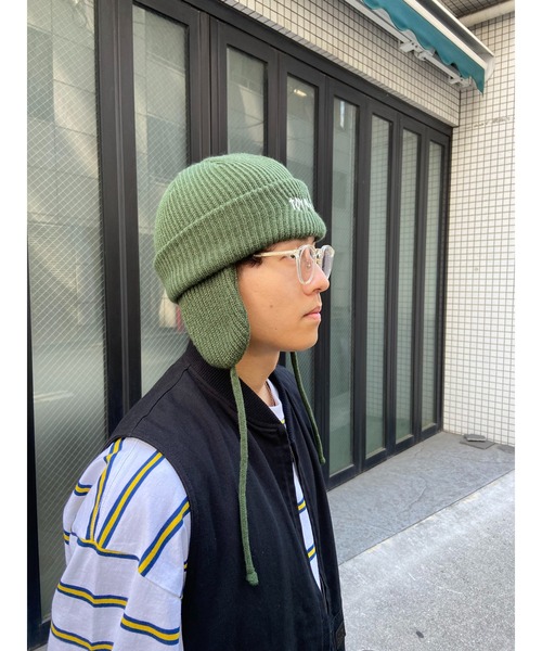 TOY　MACHINE（トイ　マシーン）の「TOY MACHINE/トイマシーン ビーニー LOGO EMB EARFLAP WATCH トイマシーン ロゴ イヤーフラップワッチ 234045002（ニットキャップ/ビーニー・メンズ・グリーン/バーガンディー/ブラック/グレー・FREE）」の13枚目の写真