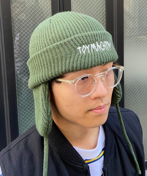 TOY　MACHINE（トイ　マシーン）の「TOY MACHINE/トイマシーン ビーニー LOGO EMB EARFLAP WATCH トイマシーン ロゴ イヤーフラップワッチ 234045002（ニットキャップ/ビーニー・メンズ・グリーン/バーガンディー/ブラック/グレー・FREE）」の12枚目の写真