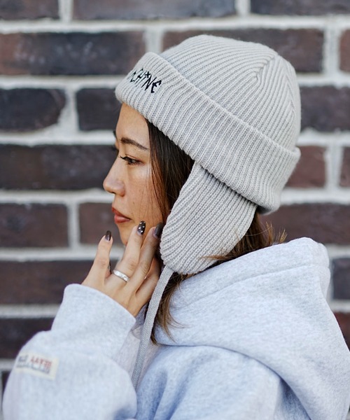 TOY　MACHINE（トイ　マシーン）の「TOY MACHINE/トイマシーン ビーニー LOGO EMB EARFLAP WATCH トイマシーン ロゴ イヤーフラップワッチ 234045002（ニットキャップ/ビーニー・メンズ・グリーン/バーガンディー/ブラック/グレー・FREE）」の14枚目の写真