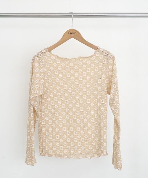 flower（フラワー）の「フラワリーメロートップ（Tシャツ/カットソー・レディース・アイボリー/ベージュ・FREE）」の15枚目の写真