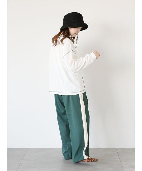 ehka sopo(エヘカソポ)の「配色ステッチプリントロンT(Tシャツ/カットソー・レディース・ベージュ/オフホワイト/ミント・F)」の13枚目の写真