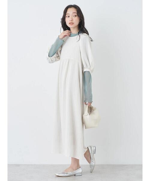 earth music&ecology（アースミュージックアンドエコロジー）の「シアーハイネックメロープルオーバー（Tシャツ/カットソー・レディース・ミント/アイボリー/ブラック/グレー・FREE）」の12枚目の写真