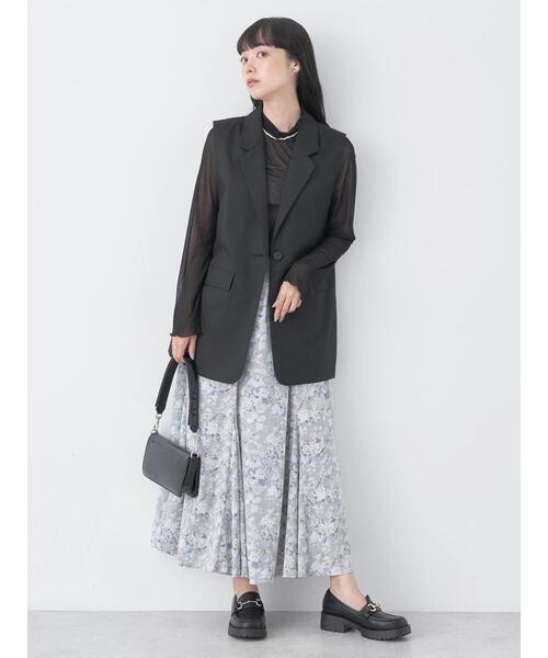 earth music&ecology（アースミュージックアンドエコロジー）の「シアーハイネックメロープルオーバー（Tシャツ/カットソー・レディース・ミント/アイボリー/ブラック/グレー・FREE）」の22枚目の写真