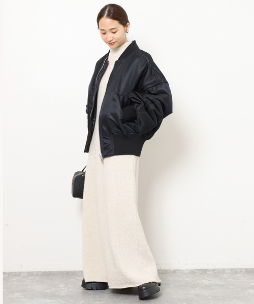CALUX ブラック ボンバージャケット CALUX（キャラクス）の「【CALUX/キャラクス】SHORT BOMBER