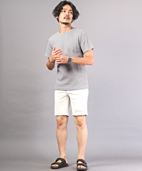 LUXSTYLE(ラグスタイル)の「サーマルワッフルクルーネックTシャツ(Tシャツ/カットソー・メンズ・ホワイト/ブラック/グレー・L/XL/M)」の8枚目の写真