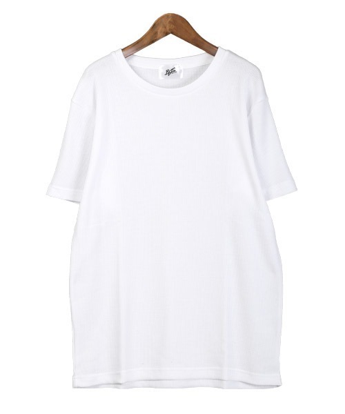 LUXSTYLE(ラグスタイル)の「サーマルワッフルクルーネックTシャツ(Tシャツ/カットソー・メンズ・ホワイト/ブラック/グレー・L/XL/M)」の9枚目の写真