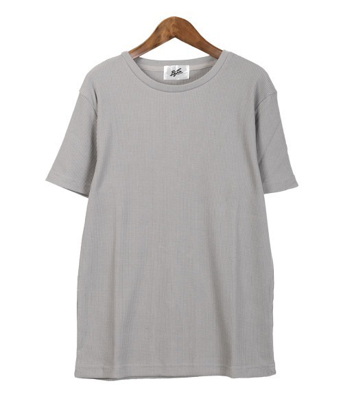 LUXSTYLE(ラグスタイル)の「サーマルワッフルクルーネックTシャツ(Tシャツ/カットソー・メンズ・ホワイト/ブラック/グレー・L/XL/M)」の11枚目の写真