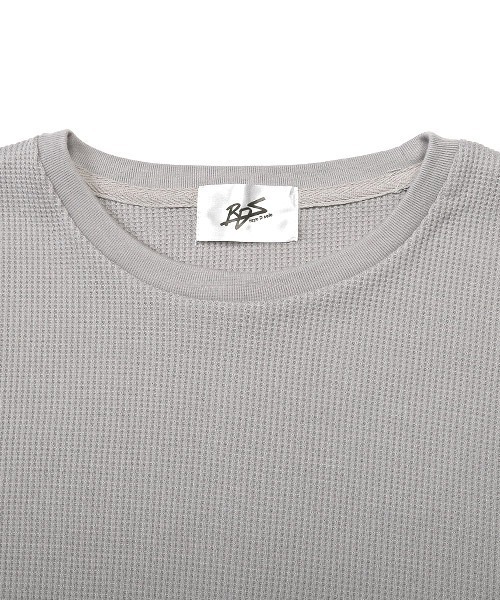LUXSTYLE(ラグスタイル)の「サーマルワッフルクルーネックTシャツ(Tシャツ/カットソー・メンズ・ホワイト/ブラック/グレー・L/XL/M)」の15枚目の写真