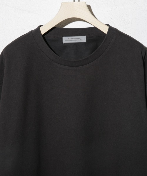 NANO universe(ナノユニバース)の「布帛ドッキングTシャツ 長袖(Tシャツ/カットソー・メンズ・カーキ/ブラック/アイボリー・M/L/S)」の6枚目の写真