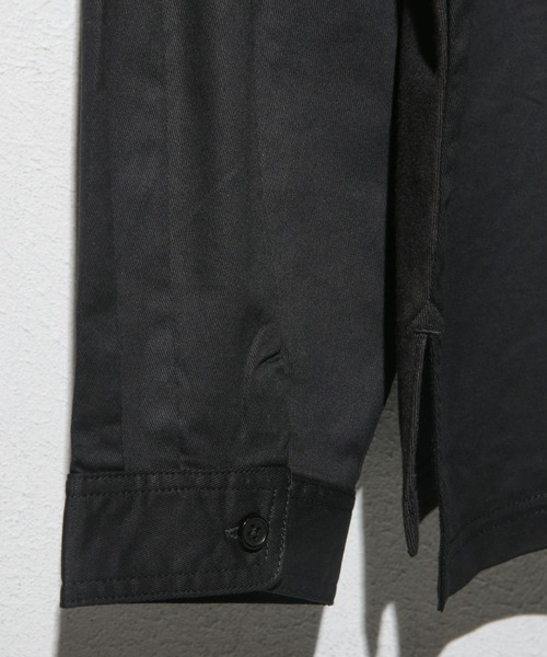 NANO universe(ナノユニバース)の「布帛ドッキングTシャツ 長袖(Tシャツ/カットソー・メンズ・カーキ/ブラック/アイボリー・M/L/S)」の7枚目の写真